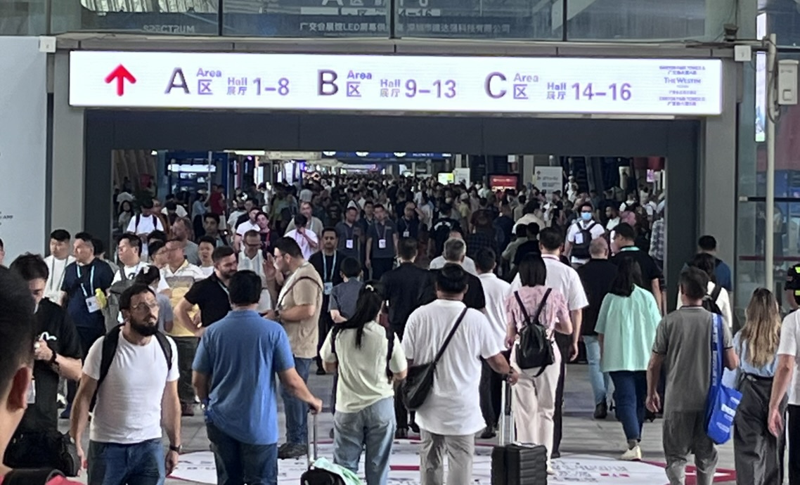 Señalización de áreas A, B y C en Canton Fair